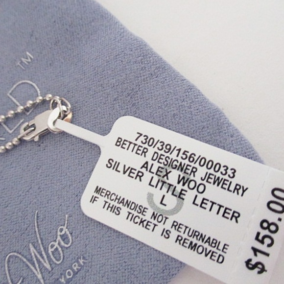 ALEX WOO - Sterling Silver Letter L Necklace - Picture 3 of 6